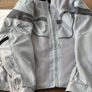 Gray and Black Mesh Motorcycle Jacket